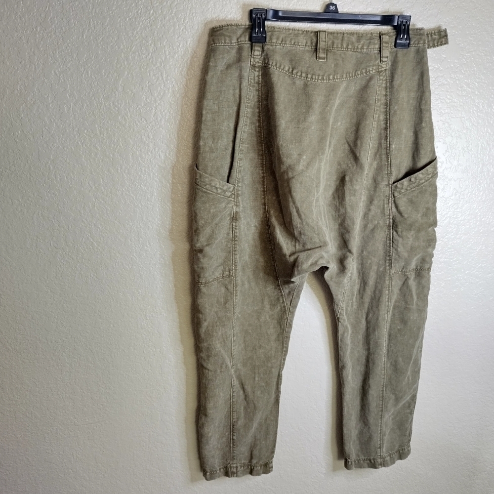 Free People Olive Green Washed Utility Jogger Pants - Picture 8 of 13